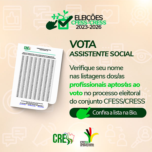 ELEIÇÕES CFESS-CRESS: A VOTAÇÃO ON-LINE COMEÇOU!